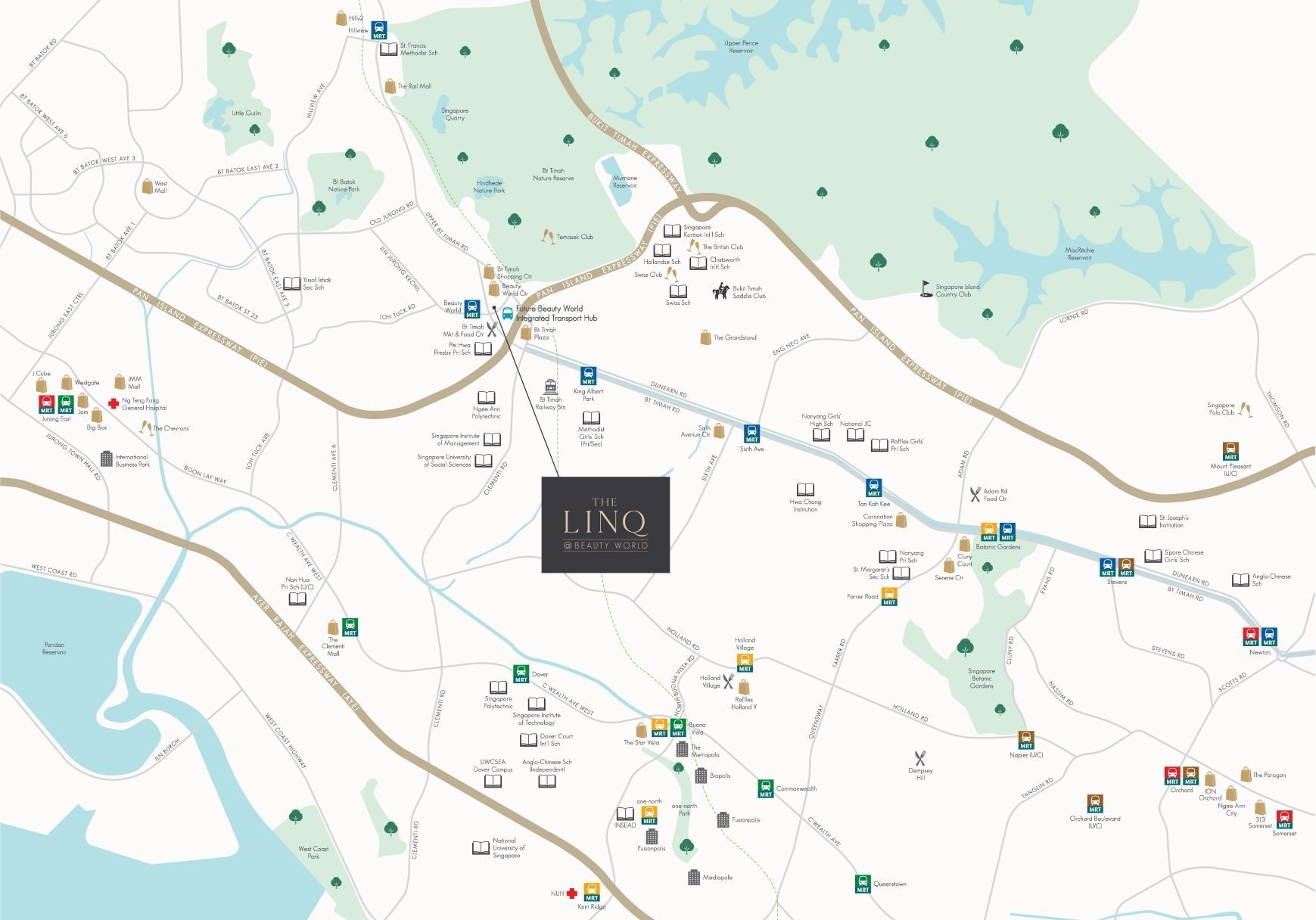 the linq beauty world location map