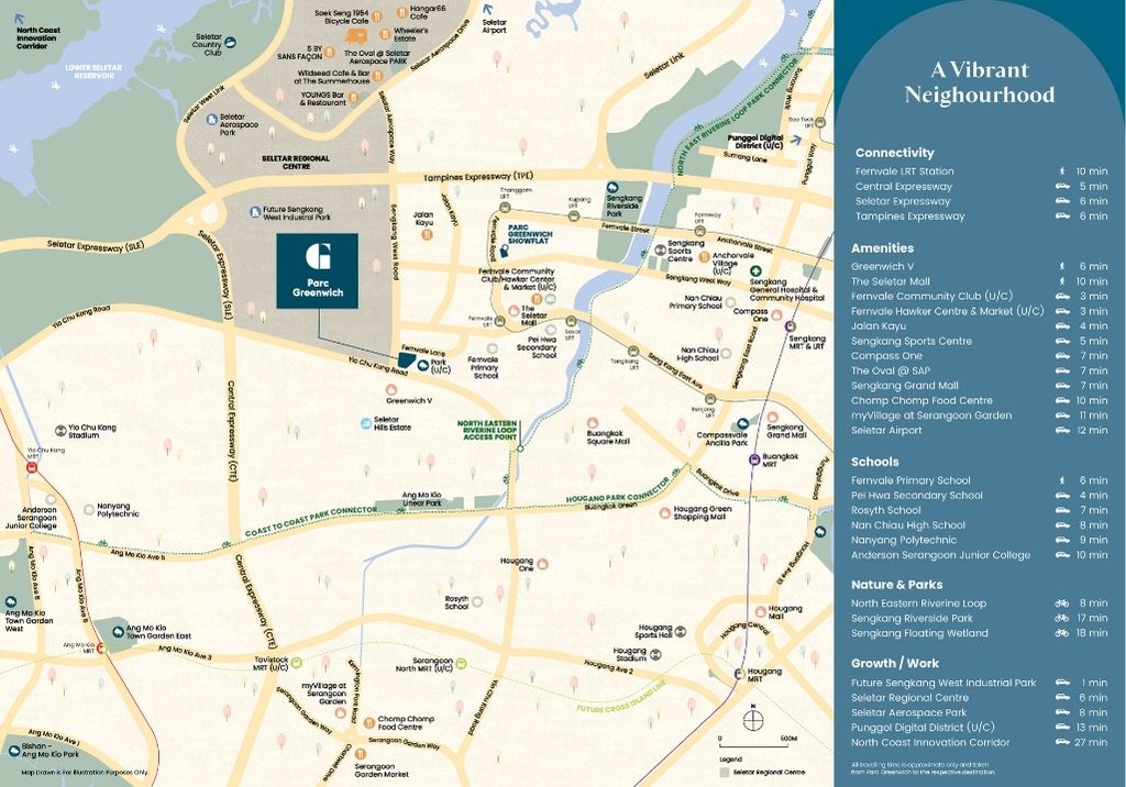 Parc Greenwich Location Map